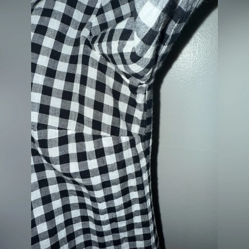 J.CREW The Perfect Shirt Black and White Checkered Women’s Dress Shirt Size XS